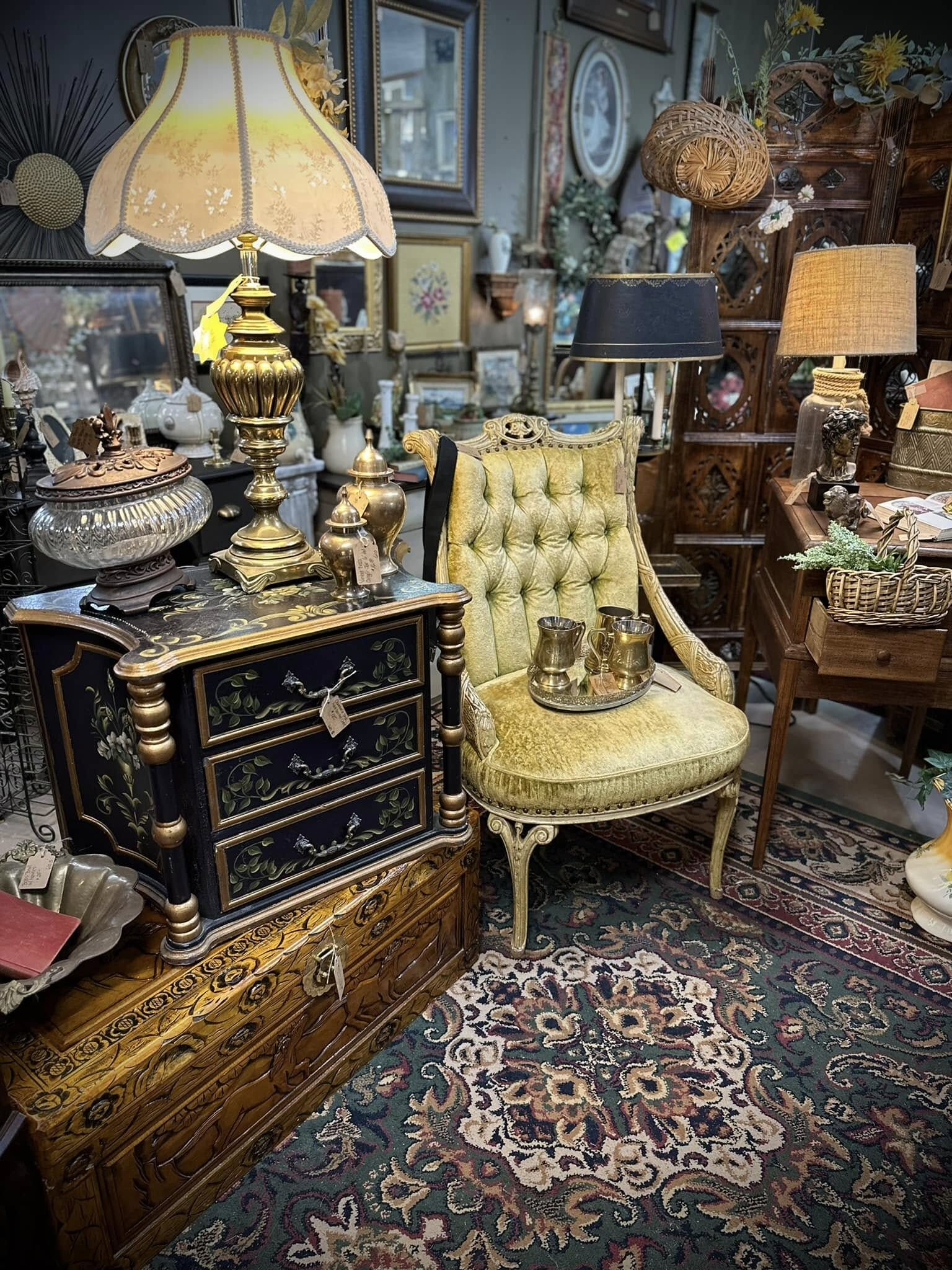Vintage furniture and antiques in a McNairy County shop