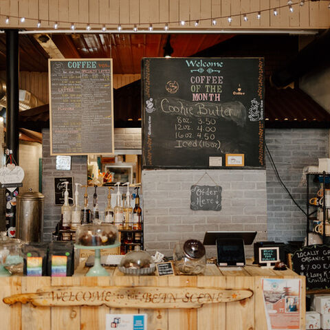 Local diner counter in McNairy County, Tennessee